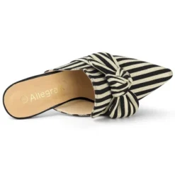 Allegra K Women's Stripe Bow Pointed Toe Block Heel Mules 17 Allegra K Women's Stripe Bow Pointed Toe Block Heel Mules -Noble Heels GUEST d03bf5f0 2baf 4c3d 877c 8a98f815907c