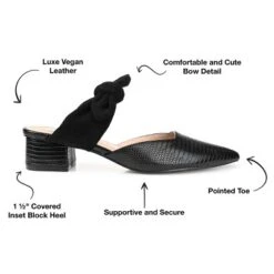 Journee Collection Womens Melora Slip On Pointed Toe Mules Flats -Noble Heels GUEST d09167e2 e244 432c a7fd 46875c1d757f