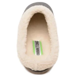 Minnetonka Women's Recycled PET (Polyethylene Terephthalate) ECO Spruce Recycled Slide Slippers -Noble Heels GUEST d5479a13 3cbc 4c9a abf7 8a6c7d518261