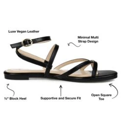 Journee Collection Womens Serissa Multi Strap Flat Sandals -Noble Heels GUEST d76d792e 8ae5 43ee b1d3 0d348fef2a9b