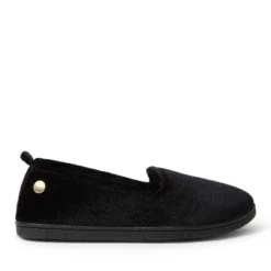 Dearfoams Women's Rachel Shiny Velour Closed Back Slipper -Noble Heels GUEST d80a530c fd34 42d8 b86b 1cb33bae0dd1