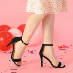 Perphy Women's Ankle Straps Open-Toe Stiletto High Heels