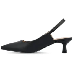 Journee Collection Womens Paulina Kitten Heel Sling Back Pointed Toe Pumps