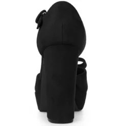 Allegra K Women's Mary Janes Platform Pumps Chunky Heels -Noble Heels GUEST d8b3c6ff 4876 4214 ad7e 1c5067d0b5ea