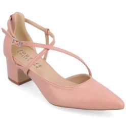 Journee Collection Womens Galvinn Crisscross Strap Pointed Toe Pumps -Noble Heels GUEST dab28bcc c900 4530 b3d2 78ff90b90f3d