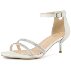 Allegra K Women's Stiletto Kitten Heels Glitter Heel Sandals -Noble Heels GUEST dabb6189 6a37 4178 95ad 002d69362f74