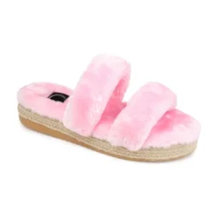 Journee Collection Women's Faux Fur Relaxx Slipper -Noble Heels GUEST ddc5697b 8891 43ea ba64 fd148104d7fb