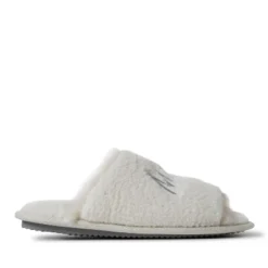 Dearfoams Womens Louise Embroidered Mom Slide Slipper Gift Set With Scrunchie -Noble Heels GUEST ddf1b7bf 4817 4b7d 9f25 2c7ec707987a