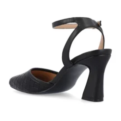 Journee Collection Womens Moriah Embossed Ankle Strap Square Toe Pumps -Noble Heels GUEST de63fad0 22db 4873 a379 84f7fb7f2170