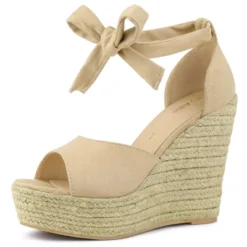 Allegra K Women's Espadrilles Tie Up Ankle Strap Wedges Sandals -Noble Heels GUEST df5fe94c 1b47 426e bd7c 281b8643cc13