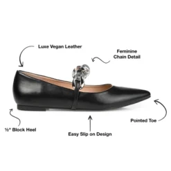 Journee Collection Womens Metinaa Ballet Pointed Toe Slip On Flats -Noble Heels GUEST df6cffd8 3e7a 4a22 a668 5108c1fb3226