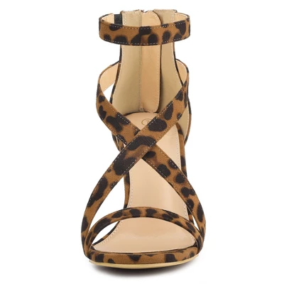 Allegra K Women's Zipper Ankle Strap Stiletto Sandals 4 Allegra K Women's Zipper Ankle Strap Stiletto Sandals - Image 2