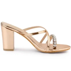 Allegra K Women's Crisscross Strap Rhinestone Block Heel Slide Sandals 18 Allegra K Women's Crisscross Strap Rhinestone Block Heel Slide Sandals -Noble Heels GUEST e2dd4deb 772d 4b05 aad6 5a02e72b446b