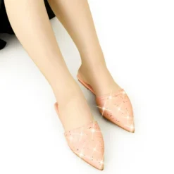 Allegra K Women's Slip On Glitter Heels Pointed Toe Slide Mules -Noble Heels GUEST e398eb62 b886 4a75 8a72 9f273311666a