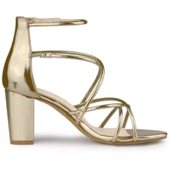 Allegra K Women's Strappy Crisscross Strap Block Heels Sandals -Noble Heels GUEST e4b6c2cf cc73 4475 ba4f ec65b93c2799