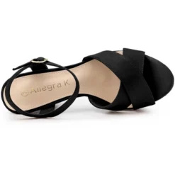 Allegra K Women's Platform Chunky Heels Slingback Sandals -Noble Heels GUEST e5e3e054 5fbe 4bd8 af05 74a5c5079135