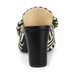 Allegra K Women's Stripe Bow Pointed Toe Block Heel Mules 16 Allegra K Women's Stripe Bow Pointed Toe Block Heel Mules -Noble Heels GUEST e8e2c87c 2547 4785 882b 290de5230df2