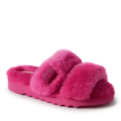 Dearfoams Women's Benalla Genuine Shearling Double Band Slide Slippers 18 Dearfoams Women's Benalla Genuine Shearling Double Band Slide Slippers -Noble Heels GUEST ea2ddd93 9288 4554 9890 925df344d3a2