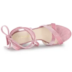 Allegra K Women's Velvet Lace Up Clear Heels Block Heel Sandals 15 Allegra K Women's Velvet Lace Up Clear Heels Block Heel Sandals -Noble Heels GUEST ead24f01 faa2 4109 85ad 669def3991fe