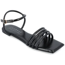 Journee Collection Womens Lyddea Tru Comfort Foam Buckle Multi Strap Sandal -Noble Heels GUEST eb891da3 660d 494a b44f bd6af8296569