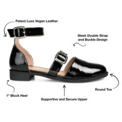 Journee Collection Womens Constance Buckle Round Toe Mary Jane Flats -Noble Heels GUEST ec514f96 8a61 4f08 9762 39087bd5f206