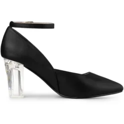 Perphy Ankle Strap Pointed Toe Clear Chunky Heel Pumps For Women 13 Perphy Ankle Strap Pointed Toe Clear Chunky Heel Pumps For Women -Noble Heels GUEST ed99f6f2 87dc 4f5c b916 596a72f3046f