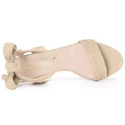 Allegra K Women's Open Toe Ankle Tie Back Chunky Heel Sandals -Noble Heels GUEST ef17fb90 99d0 4a6a b117 bca3026f89bd