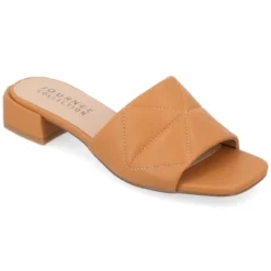 Journee Collection Womens Elidia Slip On Block Heel Vegan Leather Sandals -Noble Heels GUEST f02604ff ff17 485a 8f0e 222368ae54b5