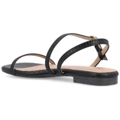 Journee Collection Womens Crishell Textured Material Sling Back Stacked Heel Sandals -Noble Heels GUEST f282c0c7 c7a8 4a62 aa11 79b1607e9b55