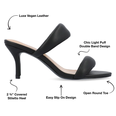 Journee Collection Womens Mellody Light Puff Strap Slip On Open Toe Pumps 9 Journee Collection Womens Mellody Light Puff Strap Slip On Open Toe Pumps - Image 7