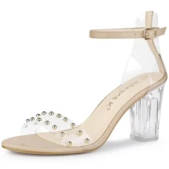 Allegra K Women's Clear Block Heel Ankle Strap Heeled Sandals -Noble Heels GUEST f6daba2a e97c 4e91 ac4f ccf481aaccb7