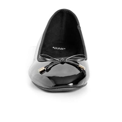 Women's WIDE FIT Patent Ballet Flat - Black | EVANS 6 Women's WIDE FIT Patent Ballet Flat - Black | EVANS - Image 4