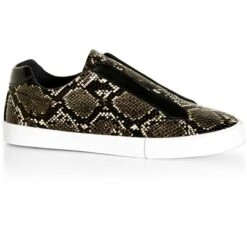 Women's WIDE FIT Sammy Leisure Shoe - Snake Print | EVANS