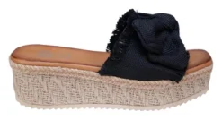 GC Shoes Trina Bow-Tied Espadrille Slide Platform Sandals