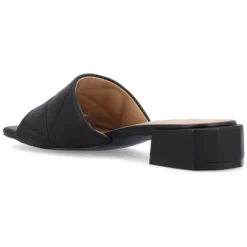 Journee Collection Womens Elidia Slip On Block Heel Vegan Leather Sandals -Noble Heels GUEST fb136be6 fdfd 4ee5 8b16 de9755cbd1f8