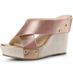 Perphy Women' Sandal Open Toe Platform Linen Slide Wedge Heel -Noble Heels GUEST fb5adfa6 2384 4a62 bfba c8ecffa04bd2