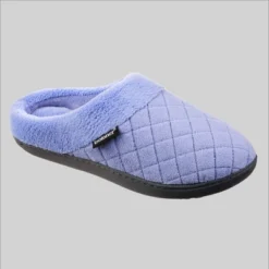 Isotoner Women's Diamond Quilted Microterry Hoodback Slippers - Light Purple -Noble Heels GUEST fb75541a c947 4bd5 b1c2 c2b586c58ff5
