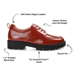 Journee Collection Womens Zina Oxford Almond Toe Lace-up Flats -Noble Heels GUEST fb839c2b cb7b 4c29 ae26 2efa759a2c85