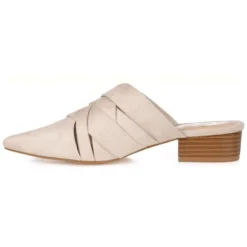 Journee Collection Womens Kalida Slip On Pointed Toe Mules Flats