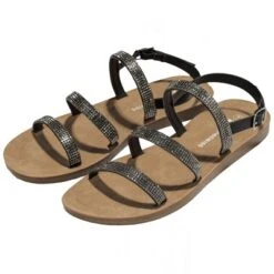 Alpine Swiss Womens Flat Strappy Rhinestone Sandals Gladiator Shoes -Noble Heels GUEST fd4def91 3c11 4a40 9d9a 9e0b772bb1fd