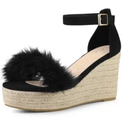 Allegra K Women's Espadrille Platform Heels Faux Fur Wedge Sandals 14 Allegra K Women's Espadrille Platform Heels Faux Fur Wedge Sandals -Noble Heels GUEST fda91544 76c8 4270 bd2c a3979fac3f00