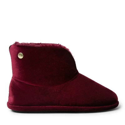 Dearfoams Women's Sara Shiny Velour Bootie Slippers 4 Dearfoams Women's Sara Shiny Velour Bootie Slippers - Image 2